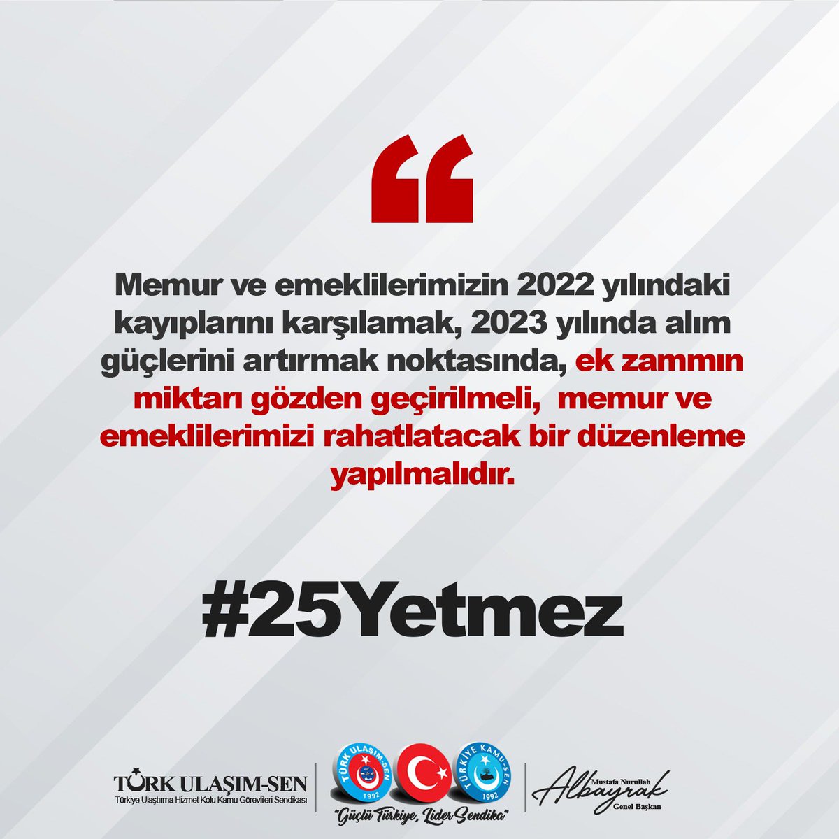 MustafaNALBAYR1's tweet photo. insani şartlarda bir yaşam standardı yakalanması için #25Yetmez https://t.co/hjyEHl6csb