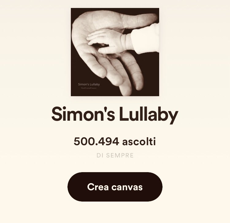 My sweet SIMON’S LULLABY passed half milion #streams on #Spotify 😊 enjoy!!! open.spotify.com/album/7rCeaOQ3…