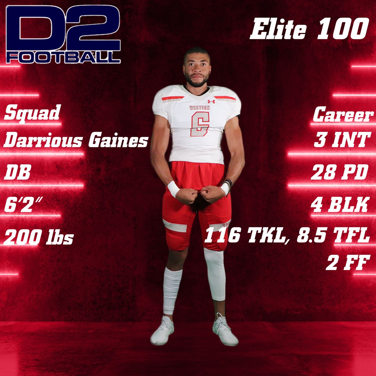Western Colorado Mountaineers (@wcumountaineers) on Twitter photo D2 Football released its end of the season 2022 Elite 100 team for the 2022 football season and Darrious Gaines made the list as a squad member. Congratulations! <a href="/MountaineerFB/">Western Colorado Football</a> #ThinAirCrew #7723ft #ExcellenceElevated. D2 Football released its end of the season 2022 Elite 100 team for the 2022 football season and Darrious Gaines made the list as a squad member. Congratulations! <a href="/MountaineerFB/">Western Colorado Football</a> #ThinAirCrew #7723ft #ExcellenceElevated.