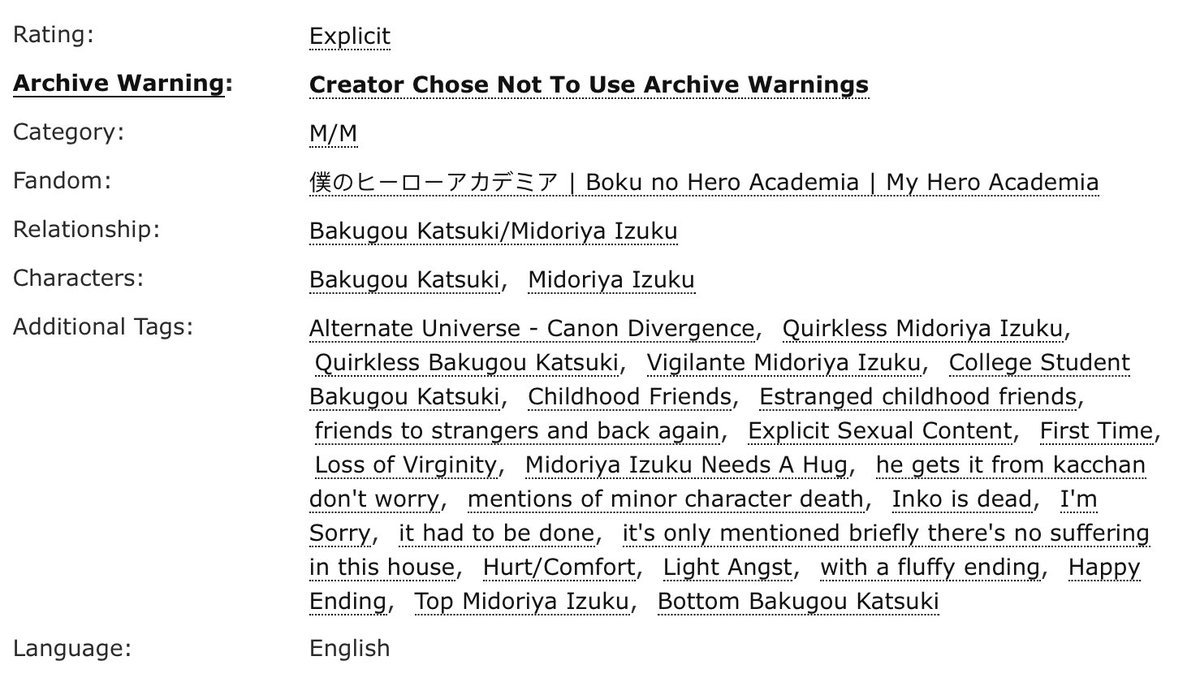 bakutiddys's tweet photo. dkbk | vigilante deku x quirkless kacchan 🔞

Happy holidays, @humispicy! ❄️🤍 I was your secret santa for the @DkbkSanta gift exchange 🫣 I was super excited to see you were my giftee and even more when I saw you requested some of my favorite tropes 🤍

Link to the fic ⬇️ https://t.co/F7IWn0KNzA