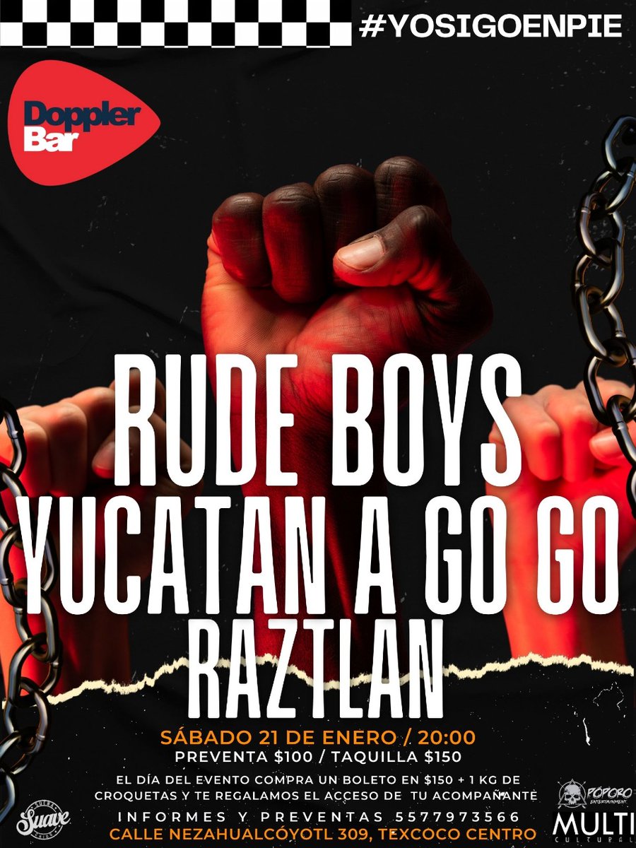 La primera del año 🤜🏿🤛🏼 Texcoco <a href="/DopplerBar/">Doppler Bar</a> <a href="/YUCATANAGOGO/">YUCATAN AGOGO</a> @Raztlan <a href="/RudeBoysMexico/">Rude Boys Mexico</a>