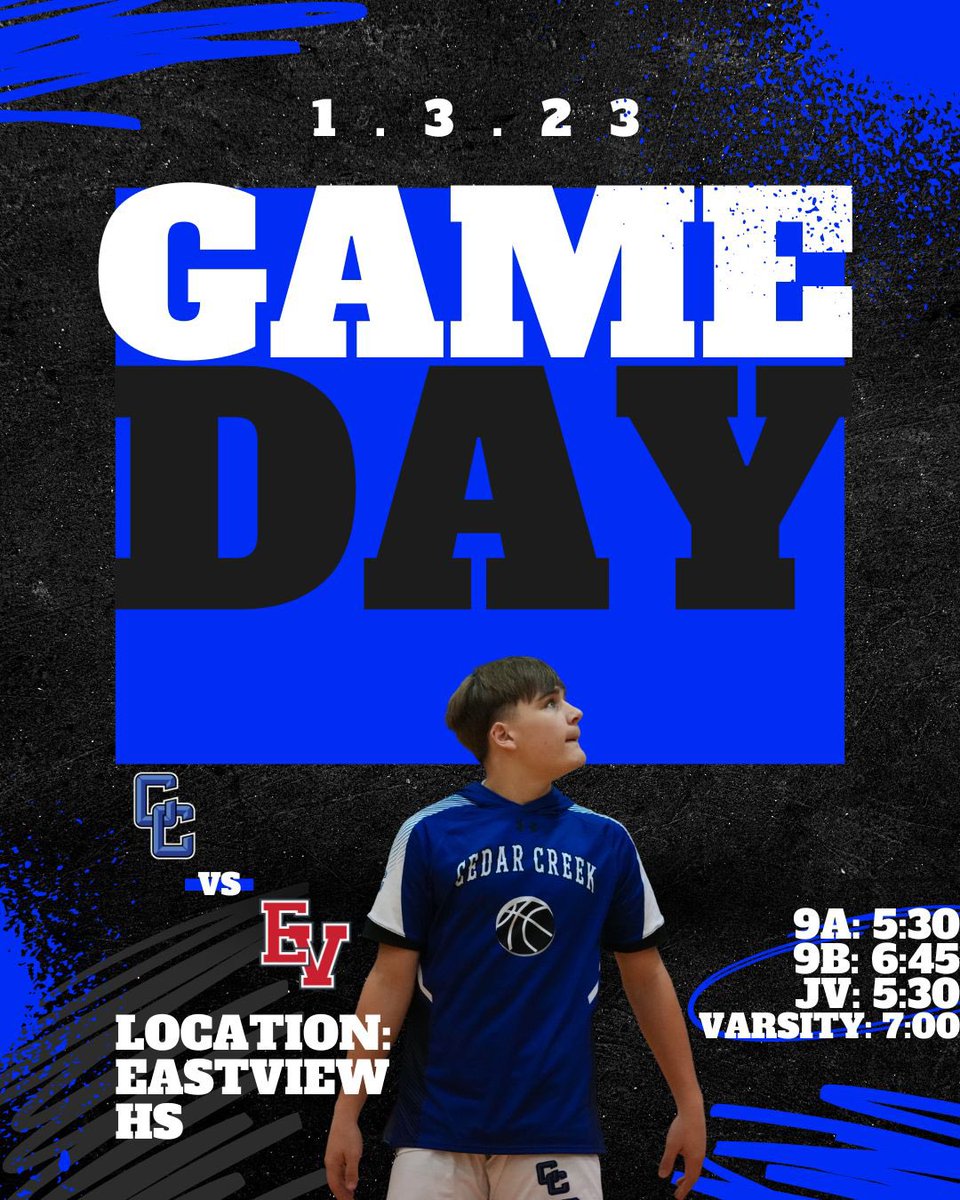 CedarCreekHoops's tweet photo. 🚨GAME DAY🚨
Time to get things rolling again!!Eagles take on Georgetown Eastview tonight in district play, looking to come out on top! @CedarCreekABC @BastropISD @FlxAtx @ValentinoMaxwe1 @hoopinsider https://t.co/wJ3JYFdZLY