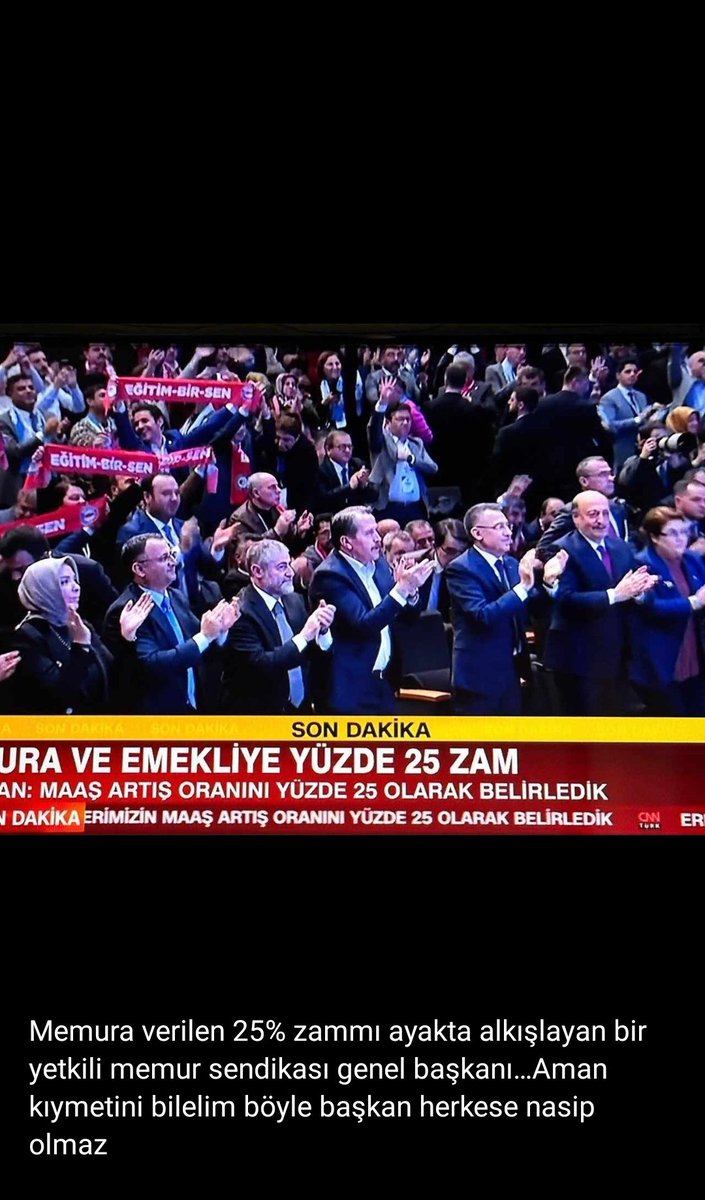 #AlZammınıBaşınaÇal kendilerine %100 memura %25 Utanmadan bir de ayakta alkışlıyor 🤦