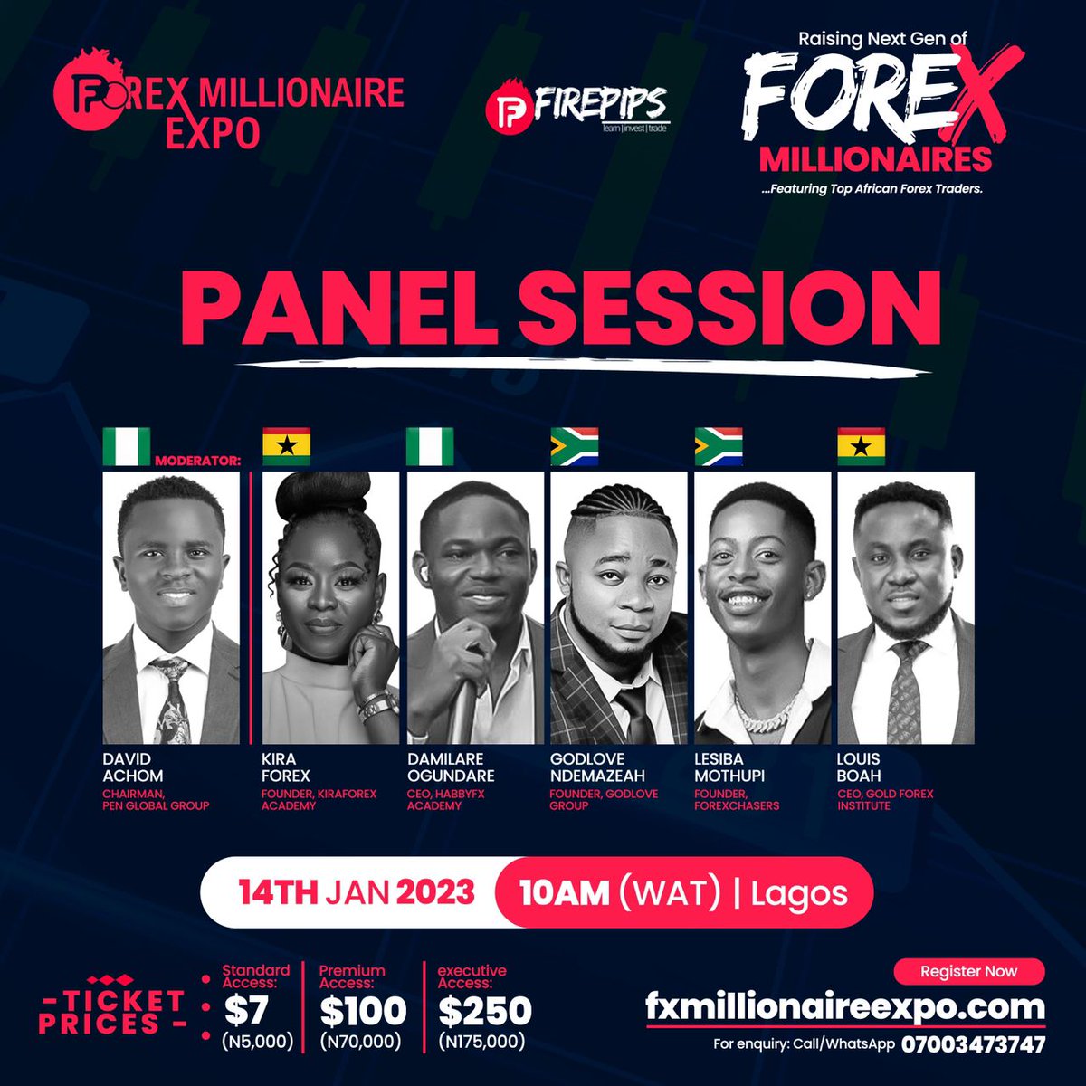 etonihuj's tweet photo. Take a look at the people on this flyer. You may never get the opportunity to meet with them in person, but you have the opportunity to learn from them in the same room.
Don’t lose it!

Register now at https://t.co/1W0pos2tco 

#FME23 #Firepips https://t.co/vRwlfmSAYi