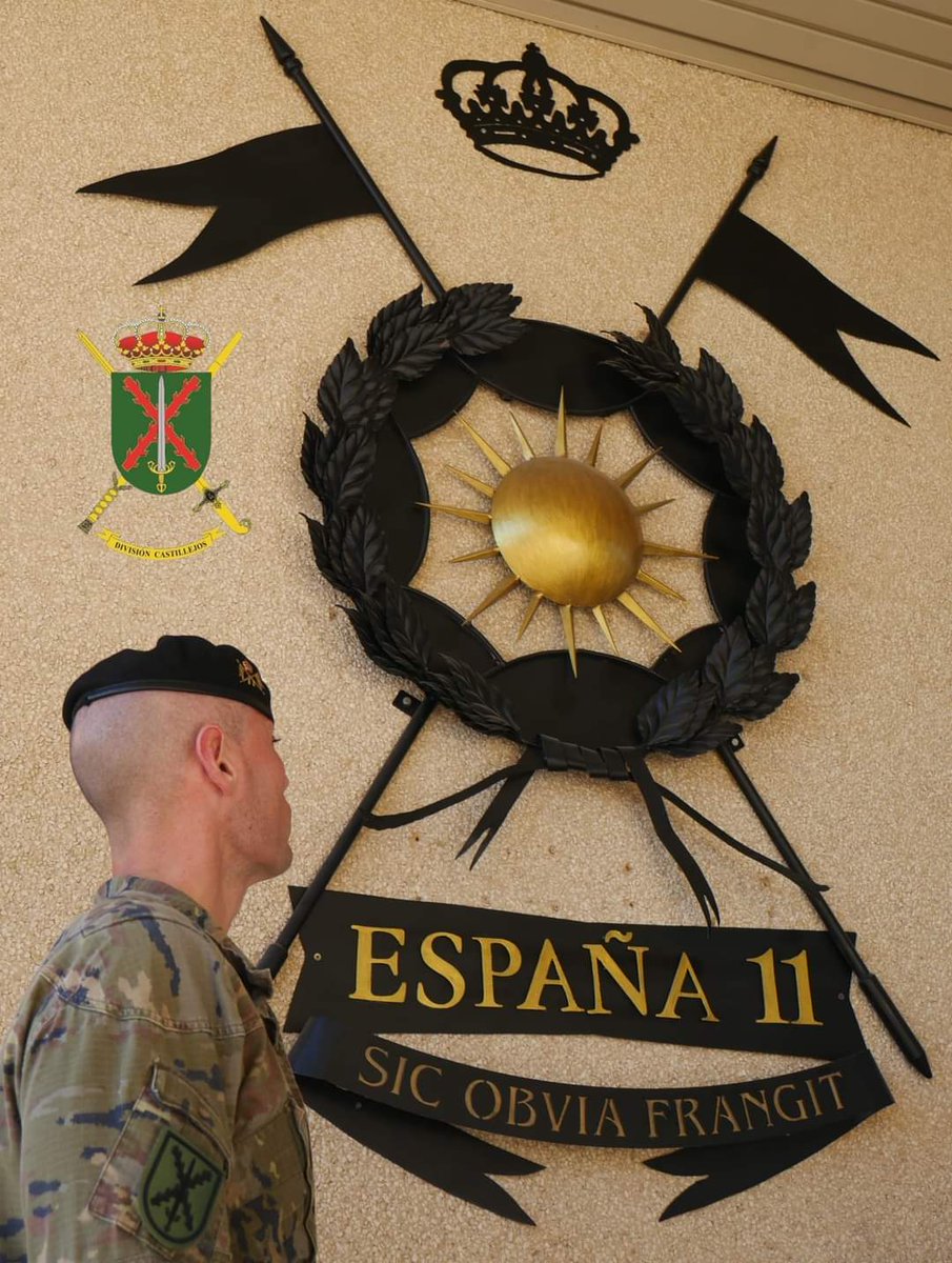 FUTER_ET's tweet photo. El #ESPAÑA_11..ESTÁ...en la División Castillejos, como primer dia laborable del año, en un sencillo acto, con el cambio del distintivo de brazo, se ha formalizado de forma simbólica el cambio de dependencia de Regimiento de #Caballería #España_11 de #FUTER a División Castillejos. https://t.co/mSzvX7Vtcz