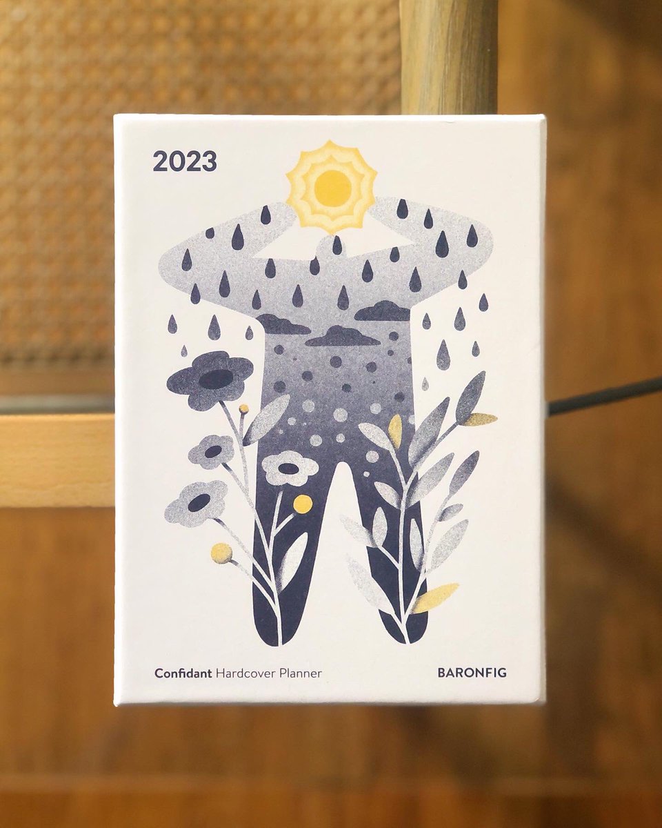 Re-sharing this collab with <a href="/baronfig/">Baronfig</a> now that it’s 2023! 

I illustrated the cover of their 2023 planner. The artwork represents the seasons we live through in a year, both figuratively and literally. It reminds us of how we show up for ourselves everyday, rain or shine ✨
