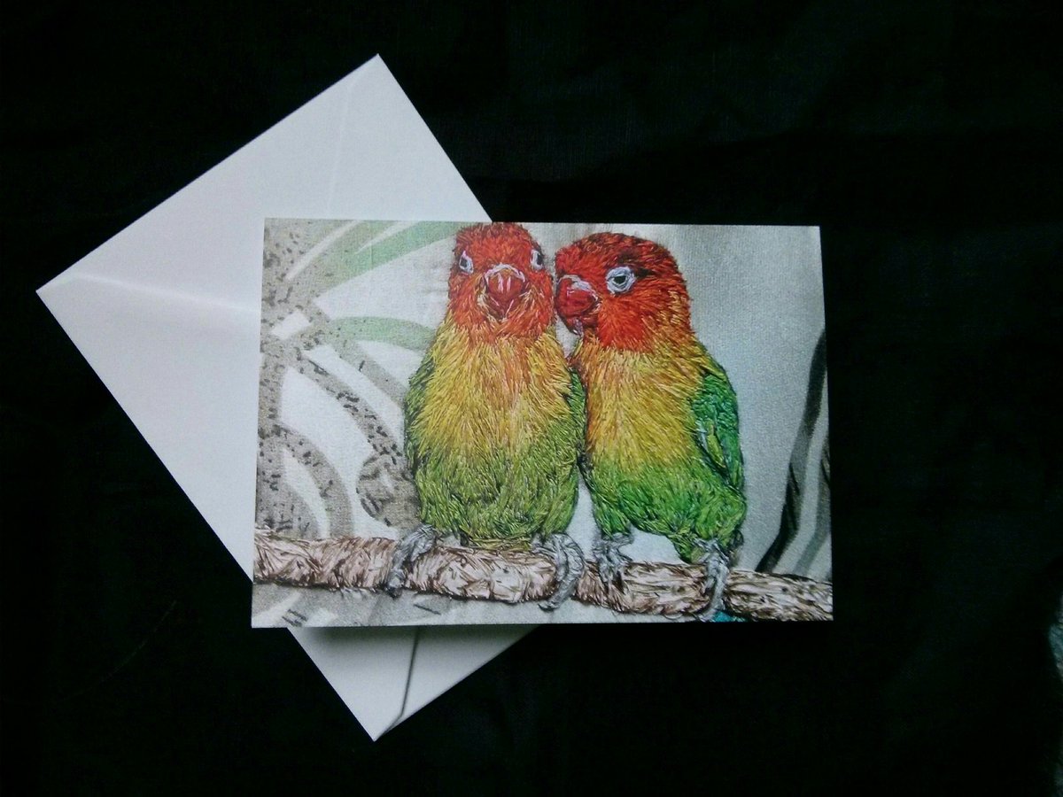 Lovebirds 
art greeting cards - blank inside and perfect for valentines

etsy.com/uk/listing/262…
#EarlyBiz #ValentinesCard #EtsyShop