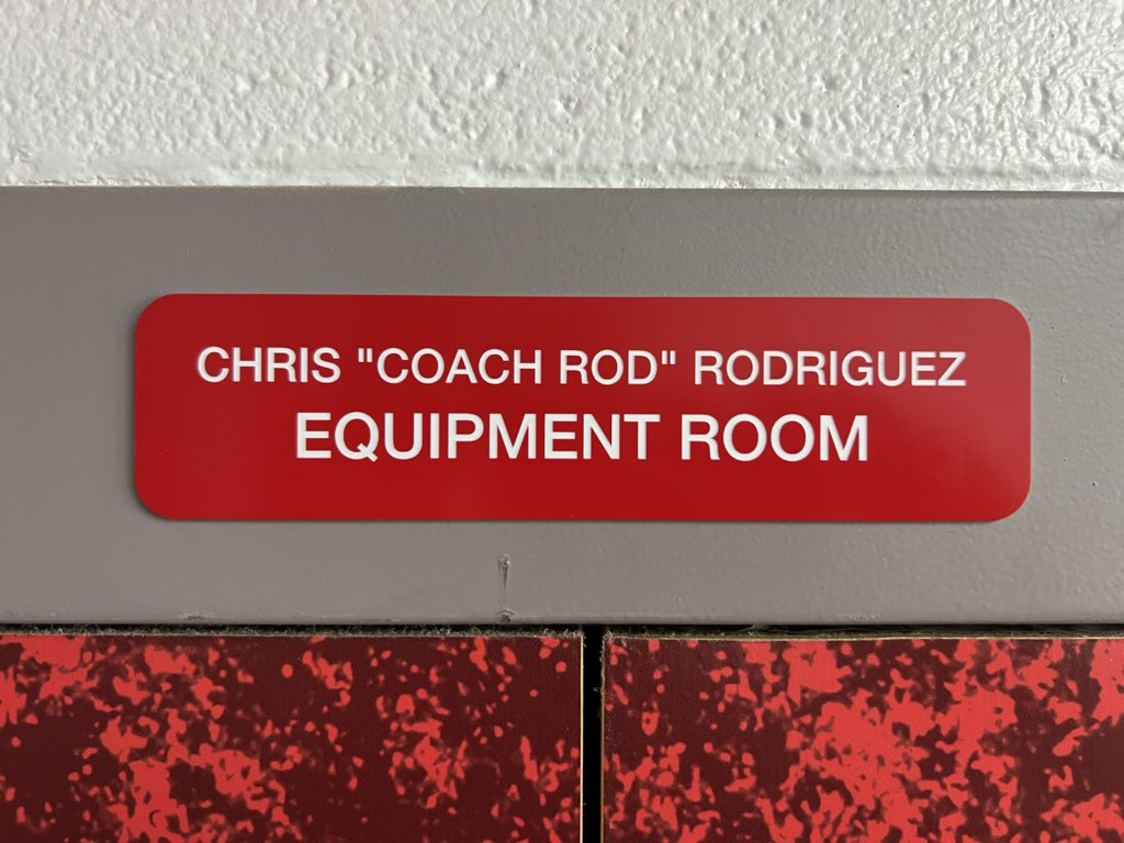 We lost one of our own in 2022. Coach Rod had a huge impact on our students, athletes, staff, and community. We will be taking steps to ensure that his legacy lives on and is remembered. This is merely one of several facility improvements we are making to honor a great man.

#Rod
