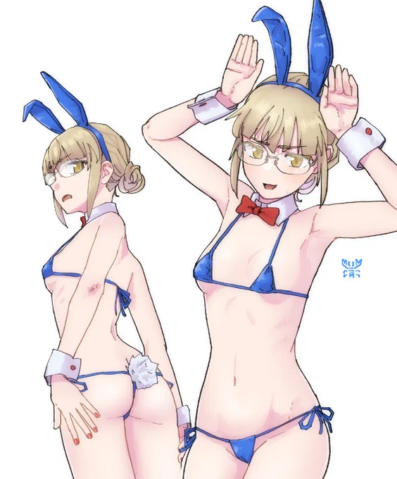 背景なし版。かわいく描けた。調べてて思ったけどマイクロビキニって狂ってるよな。 