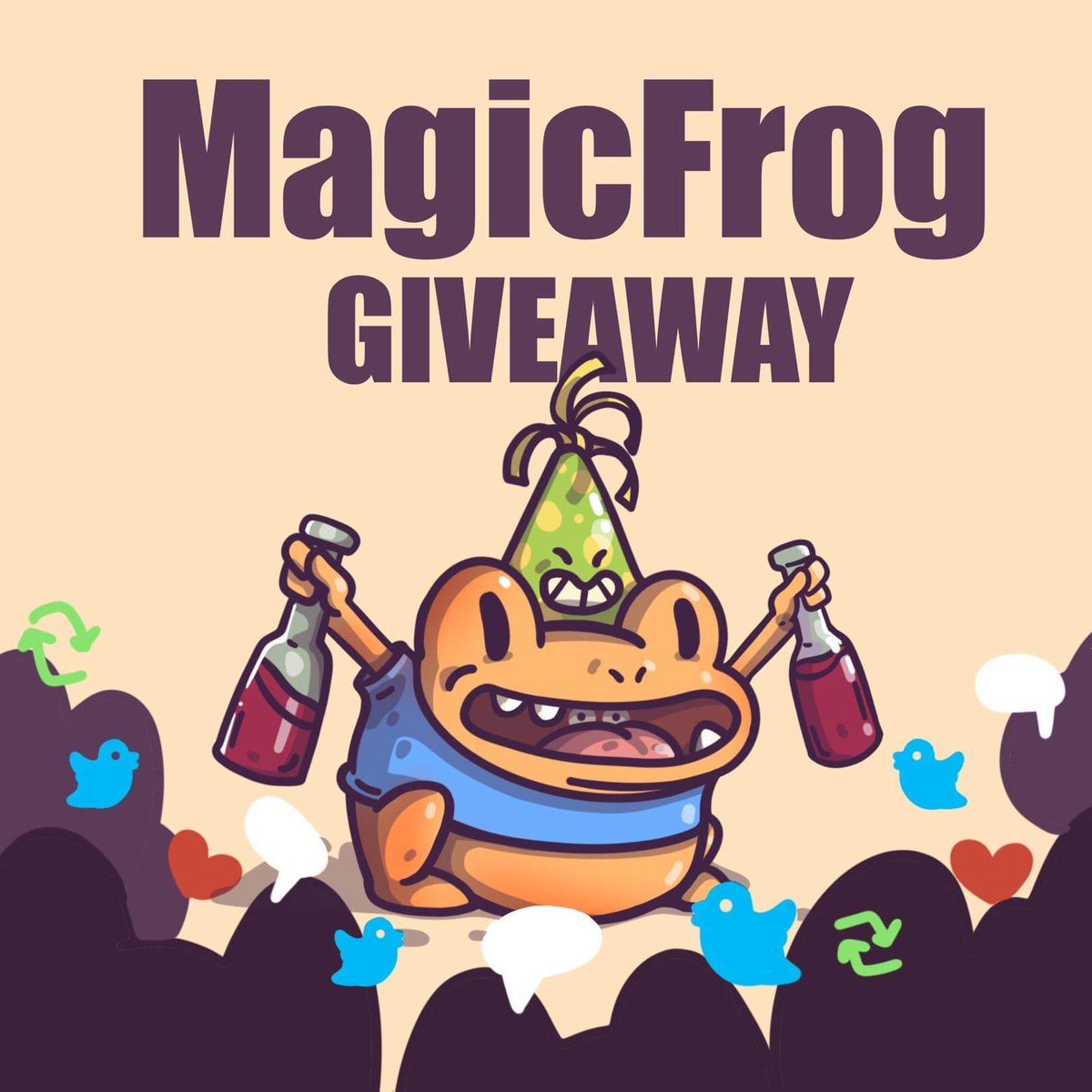 MagicRawAnimals's tweet image. New year GIVE AWAY ALERT! 🚨

Want to be part of the Magic Animal Club? Here's your chance to win a #MagicFrog 🐸

✅Like the tweet
✅Retweet this post
✅Tag 2 friends that would like 
✅ Follow @MagicRawAnimals

Friday I will announce the winner! 

Good luck! *Ribbit*