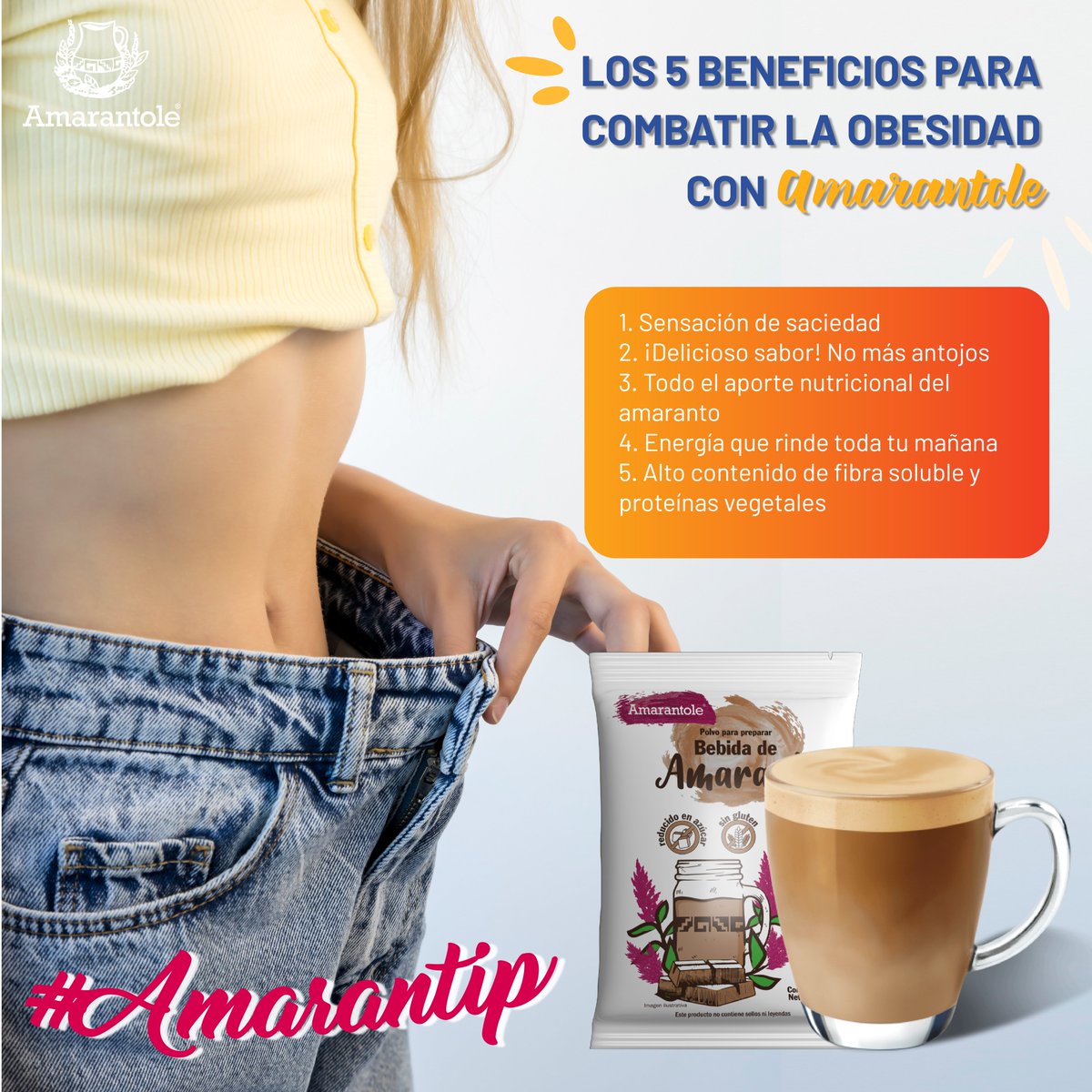 AMARANTOLE's tweet photo. #AmaranTip Si has pensado en llegar a tu peso ideal de una forma saludable 🙋‍♀️ #Amarantole es tu mejor aliado! Consigue tus objetivos sin sacrificios.  

￼✅WhatsApp https://t.co/tVRuKw3Z44  

🛒https://t.co/zUVC7JKh8S  

Rico y Saludable ¡Es posible! https://t.co/S4e6BdkHOe