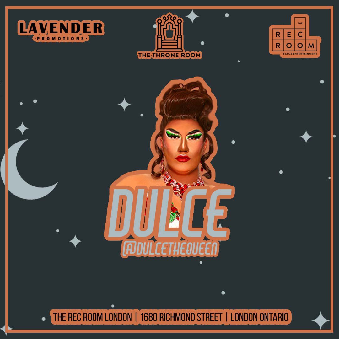ThroneRoomTO's tweet photo. Do you have your tickets to this months show at @TheRecRoomCa? This cast is truly out of this world! Get your tickets at the link in our bio to see @makaylacouture, @dulcethequeeen &amp; #EdieViolet LIVE! 🚀 

#LdnOnt #LdnEnt https://t.co/IaMhtOMyu7