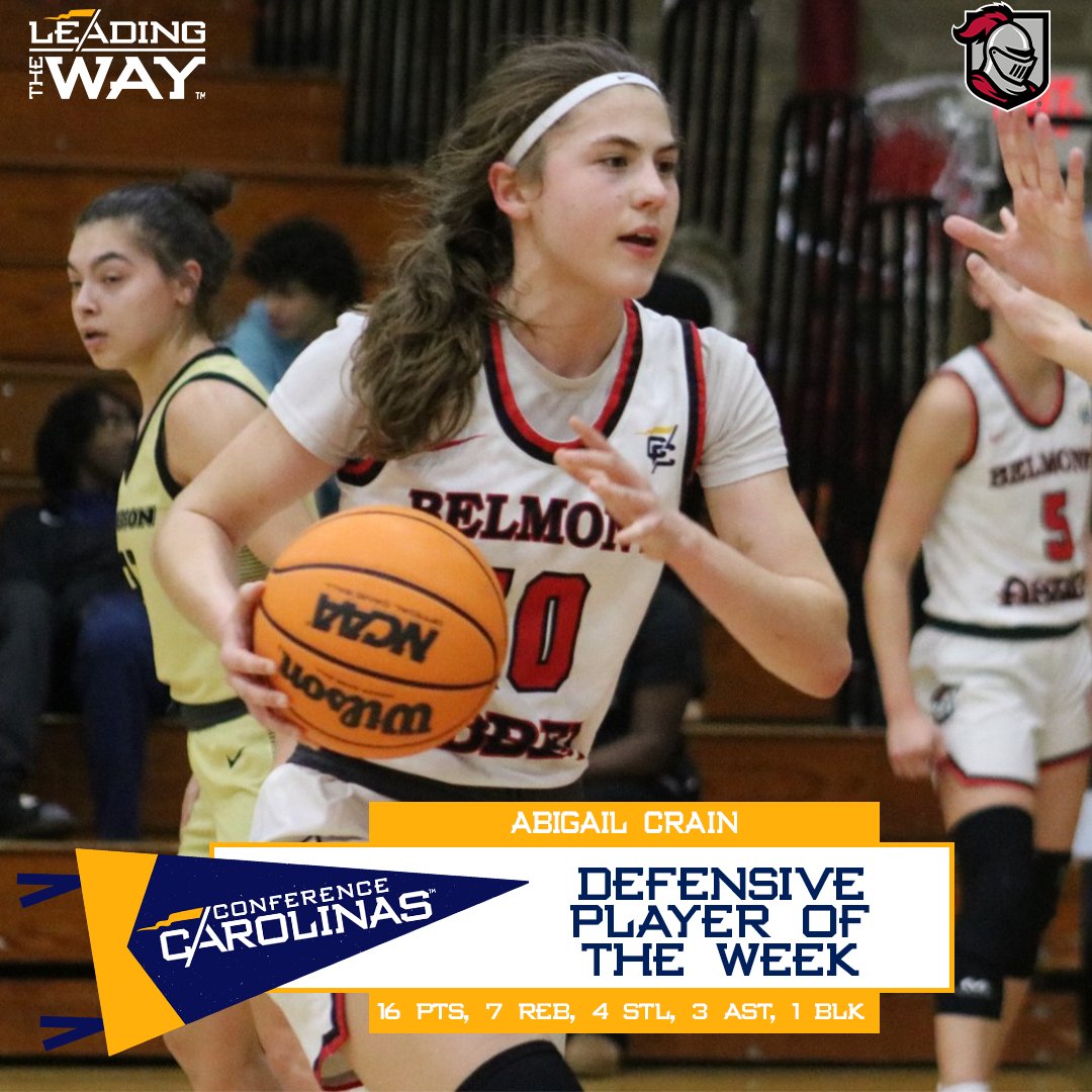ConfCarolinas's tweet photo. The week 7️⃣ Conference Carolinas women's 🏀 Athletes of the Week are...

Player: Maleiya Hill, @UMOAthletics
Defensive: Abigail Crain, @abbeyathletics

🔗: https://t.co/riYIe4Ybo7
#LeadingTheWay https://t.co/1dgX2TFBIM