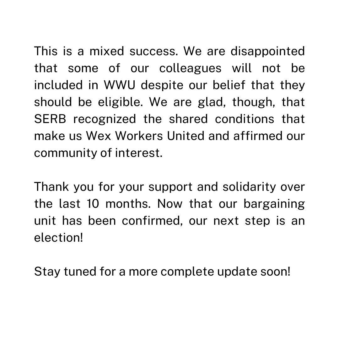 Wex Workers United tweet media