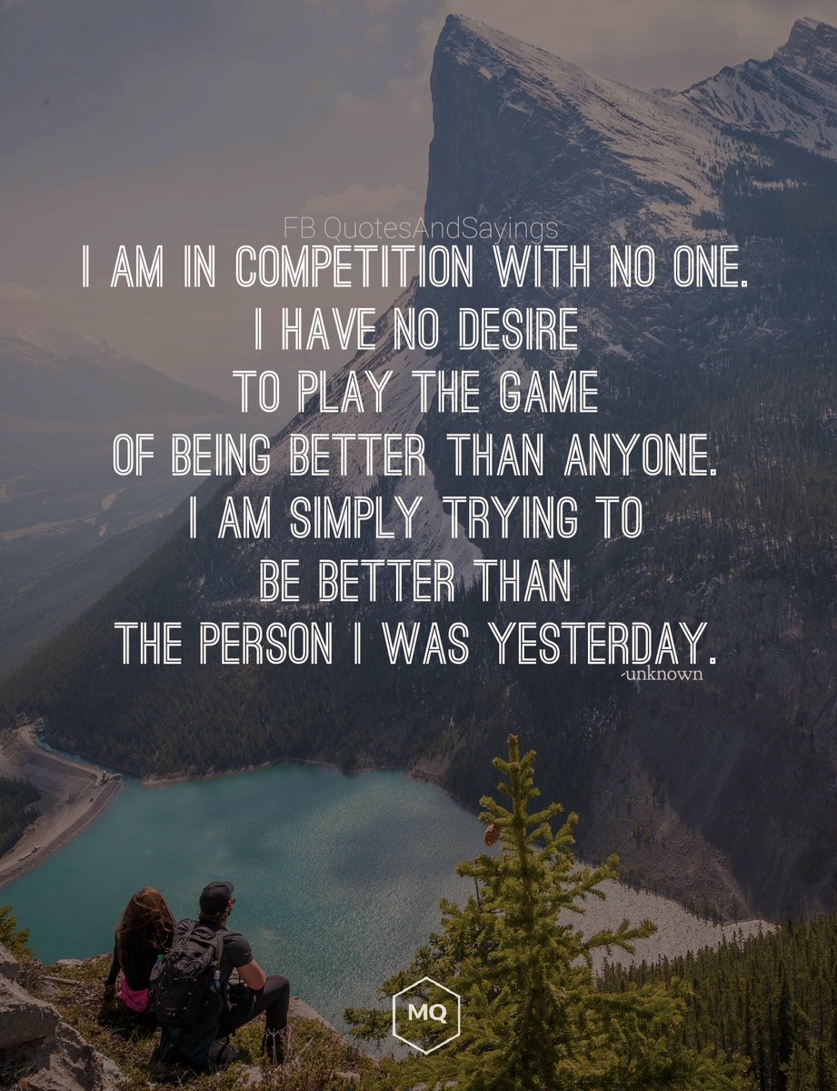 motivational's tweet photo. In competition with no one https://t.co/2ZbiKaHHue