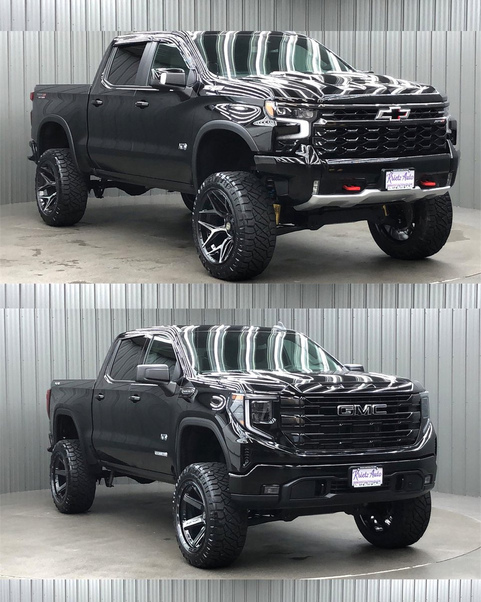 4PlayWheels's tweet photo. Top Or Bottom?! Both built and for sale at @krietzcustoms
Top: Silverado Zr2
22x12 4P06
Bottom: GMC1500
22x12 4P63
#4playwheels #liftedtrucks #chevytrucks #silverado #chevroletsilverado #silverado1500 #4p83 #22inchwheels #krietzauto #krietzcustoms #gmc1500 #gmctrucks #sierra https://t.co/wl534Tn4tQ