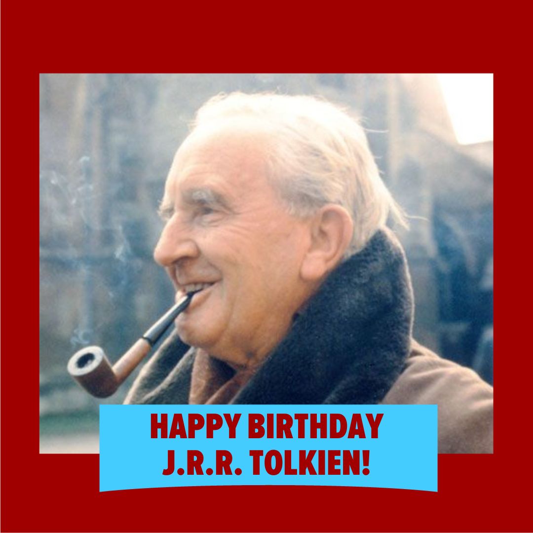 Happy Birthday to the one and only J. R. R. Tolkien! Today we celebrate the Valar who created Middle Earth for Mankind, Elves, Hobbits, Dwarves and all to travel through! Let us know- do you prefer elevenses, second breakfast, or all 7 of the Hobbit meal times? 😋 🍽️ 🍗 🥔