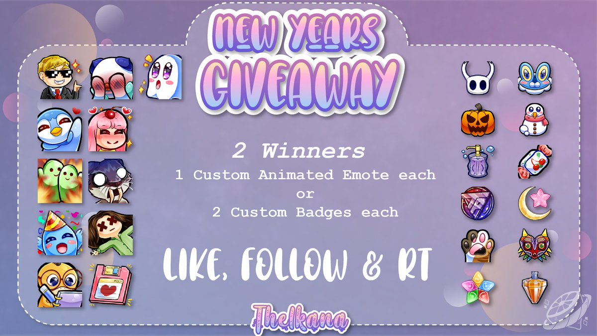 thelkana's tweet photo. ✨Bonne Année✨
Pour fêter ça, un petit concours rien que pour vous !

2 Gagnants
1 Emote animée chacun
ou 2 badges chacun

▶️ Pour participer :
• Like
• RT
• Follow

TAS le 10/01/2023 🌻
Bonne chance à tou.te.s 💗 https://t.co/f23QMFpGqj