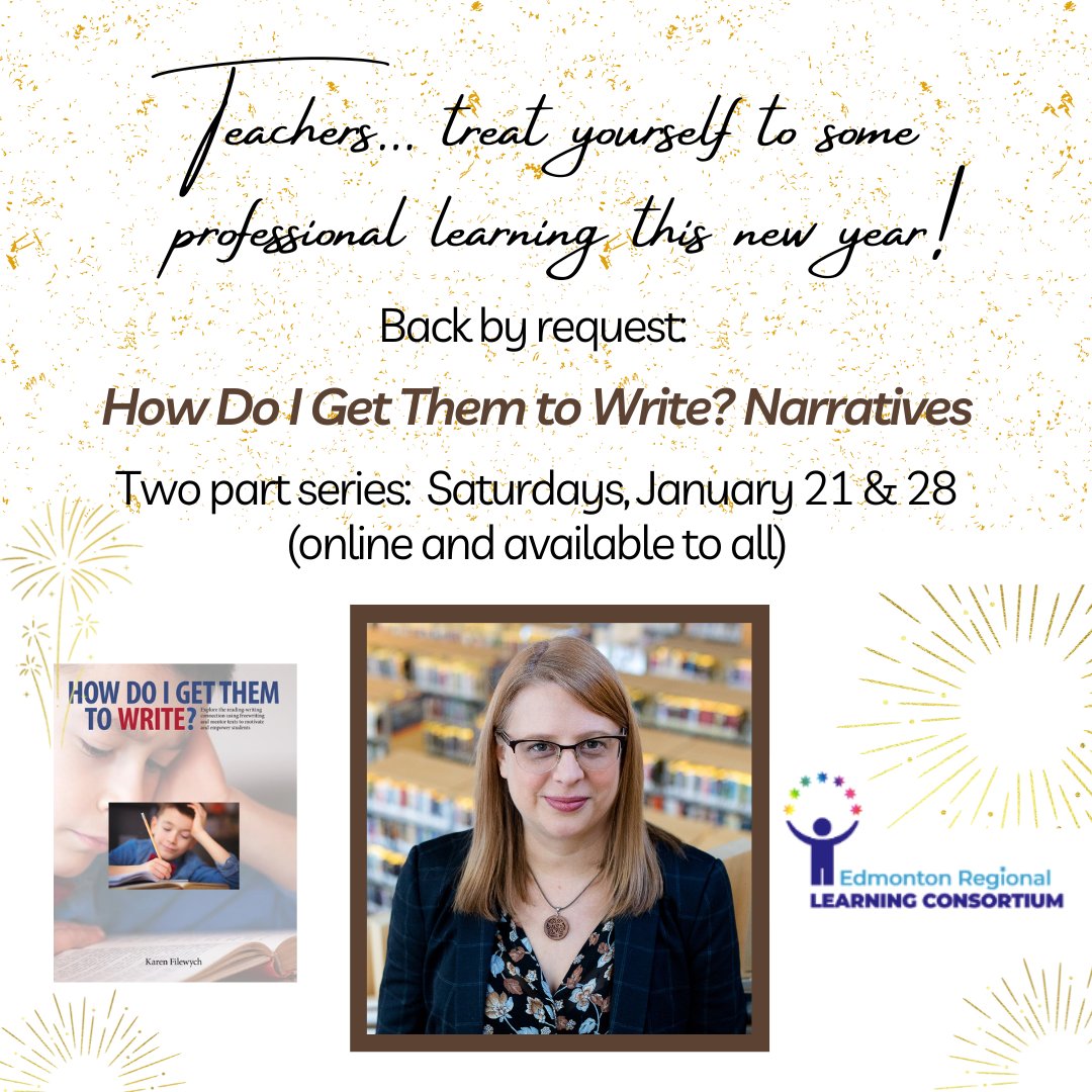 #Elementaryteachers, join me @erlcpl for this two-part series. Learn how to empower your student writers through the use of plot patterns, mini-lessons and #mentortexts. (I have new favourite mentor texts to share!) Register now at bit.ly/3VGVqGO.  #teachersofwriting