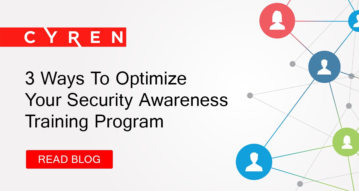 #1 has to be a priority for any organization. Read blog: cyren.com/blog/articles/…

#securityleaders #securityawareness #cultureofsecurity #cleanermailboxes #inboxsecurity #mrhappyclicker