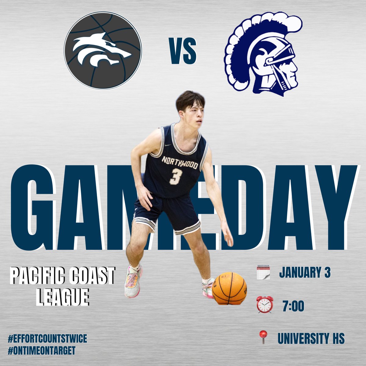 northwood_bball's tweet image. T’Wolves open Pacific Coast League play on the road vs. University HS @ 7pm!

🆚: University HS
📍: University HS
⏰: 7pm

#OnTimeOnTarget #EffortCountsTwice