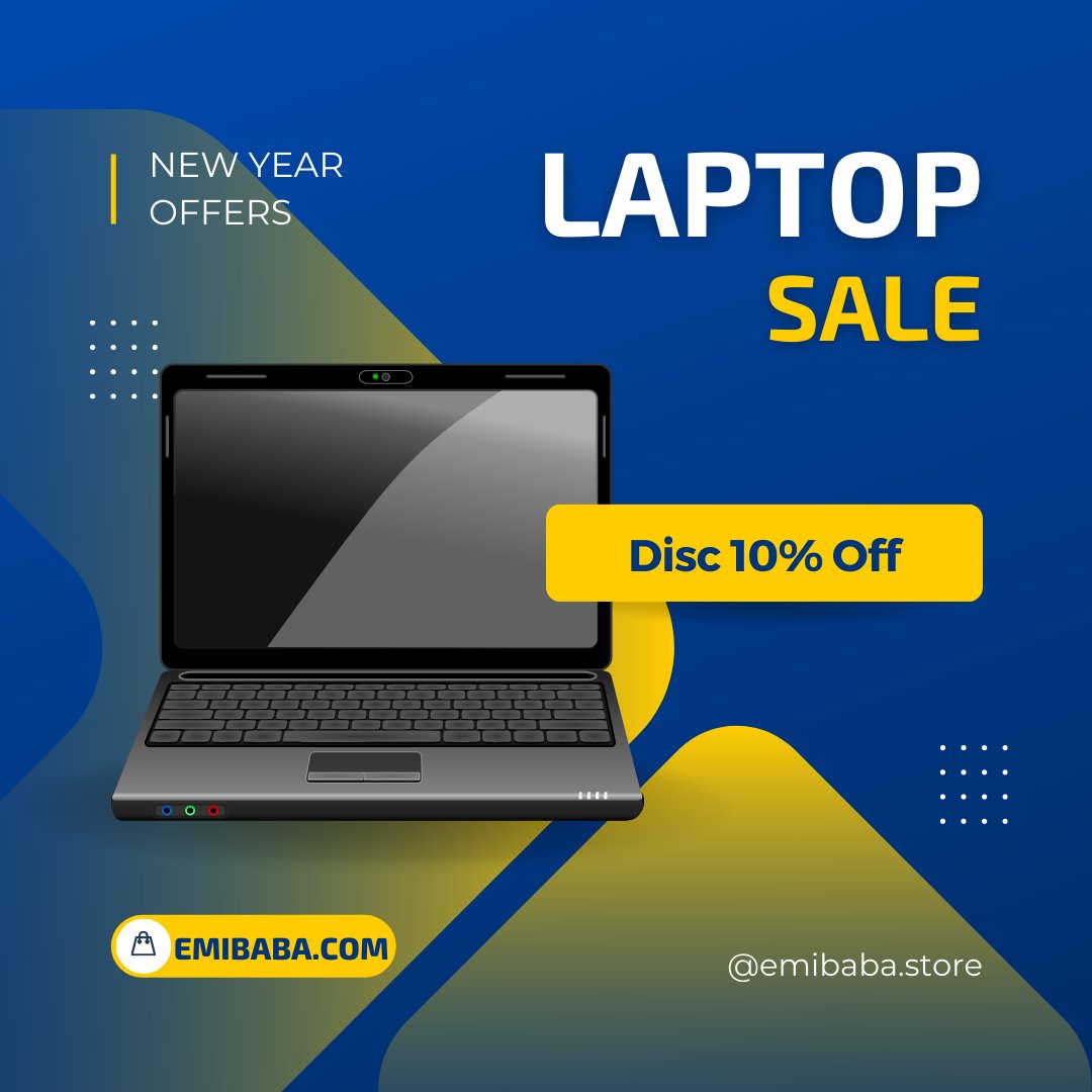 New Year Offers. Get Upto 10% Discount on Laptops. visit emibaba.com 

#LaptopOffers #LaptopSchemes #LaptopDiscounts