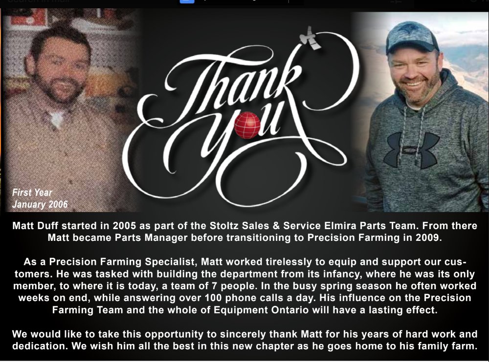 Thanks buddy <a href="/MattDuffAFS/">Matt Duff</a> 
<a href="/EquipmentOnt/">Equipment Ontario</a> <a href="/Outback_GPS/">Outback Guidance</a> <a href="/Case_IH/">Case_IH</a>
