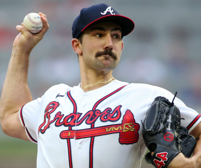 BravesAmerica's tweet photo. At some point this year the Braves will have Lucas Luetge relieve Spencer Strider and it will be the greatest moustache transition MLB history. https://t.co/pZJbpSDcPZ