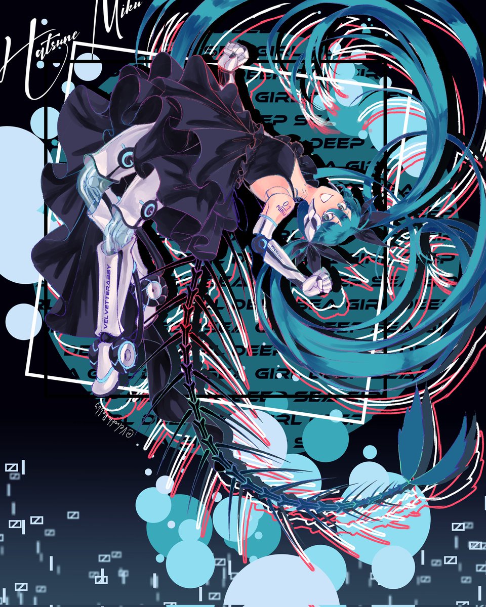 Velvetterabby's tweet image. Deep sea girl 🐠
#HatsuneMiku #miku