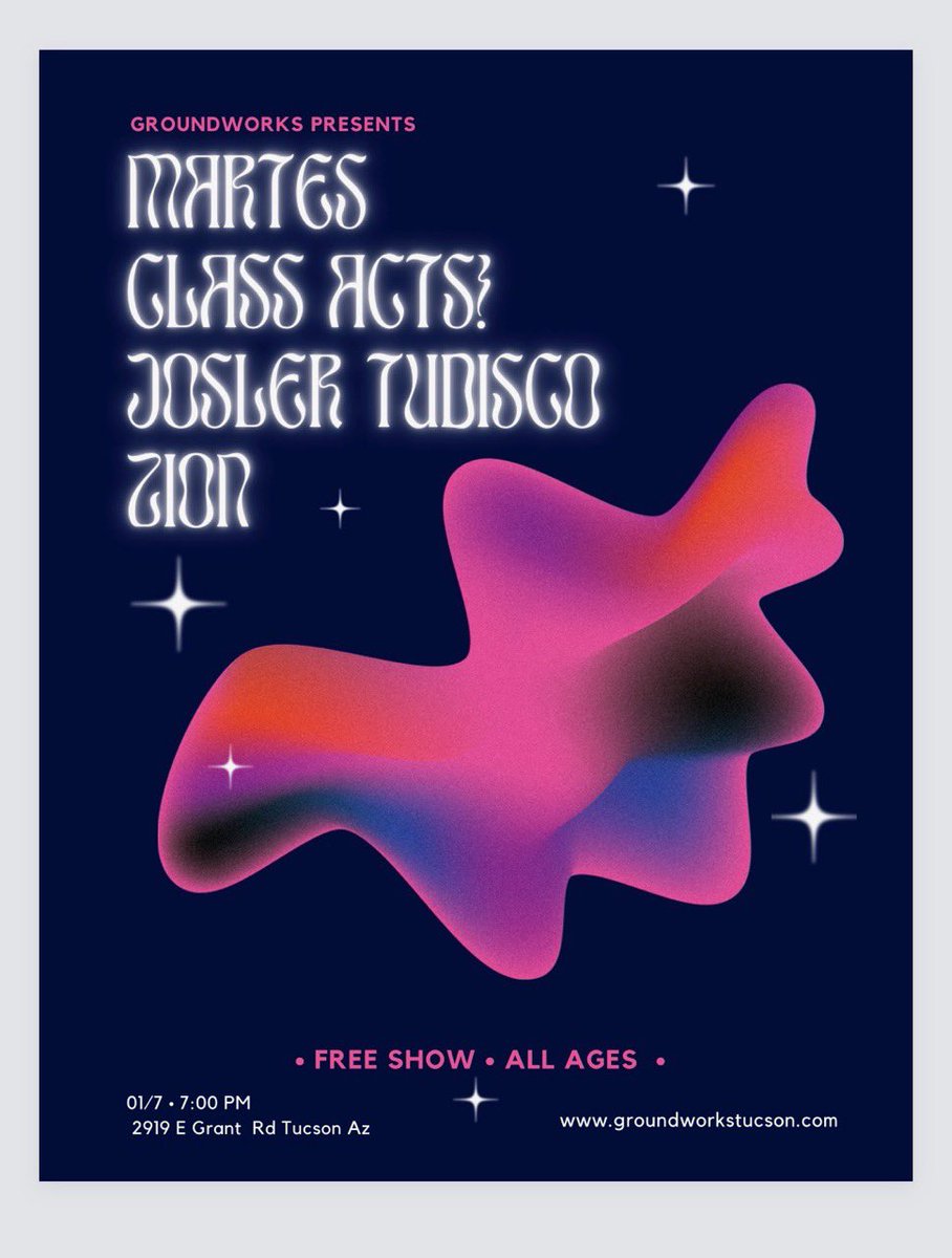 First show of the year at <a href="/Groundworksaz/">Groundworks</a> !! ✨FREE✨