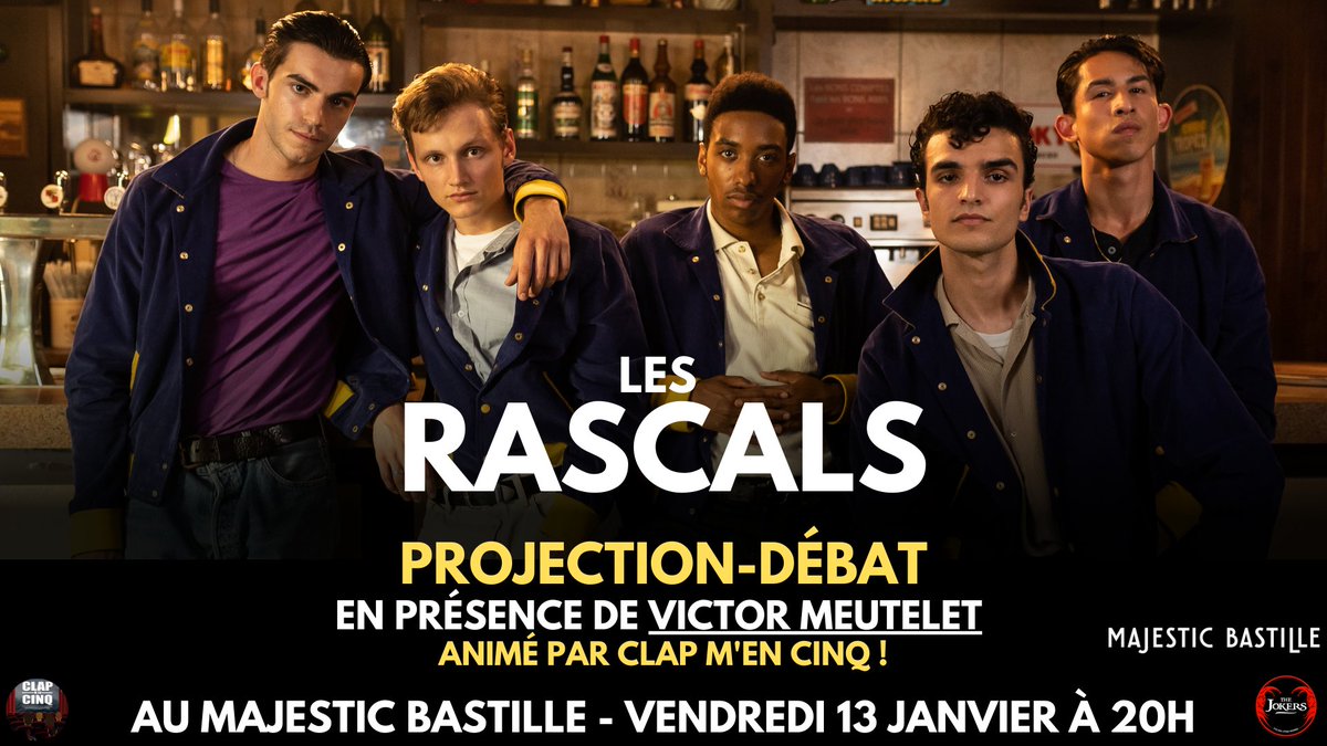 🔥 On fait notre retour le Vendredi 13 janvier à 20h au Majestic Bastille avec une séance spéciale du film LES RASCALS en présence de @VictorMeutelet ! La projection sera suivie d'un échange et d'un jeu où vous pourrez gagner des cadeaux ! 🎟Billeterie: urlz.fr/kiqD