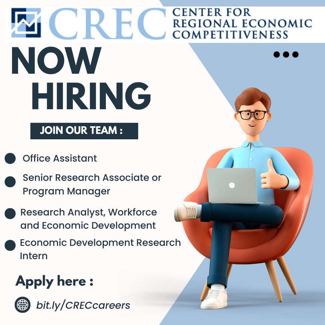 CREC is looking for a few new additions to our team.
To apply, visit: bit.ly/CRECcareers

#hiring #arlingtonjobs #DMVjobs #vajobs