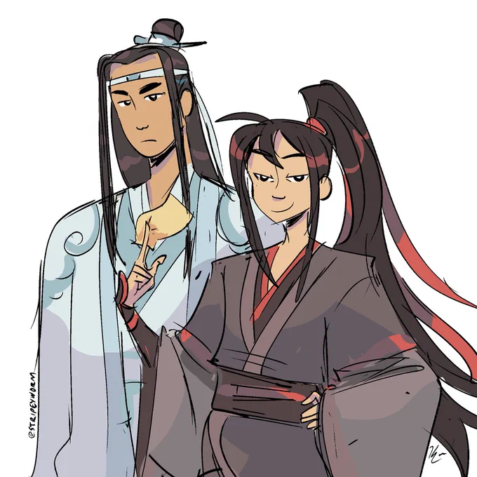 drawing them 2.5 years after watching the drama is better than never right?!here's a wangxian! first time drawing them but def not the last :") i like them a lot too#MDZS 