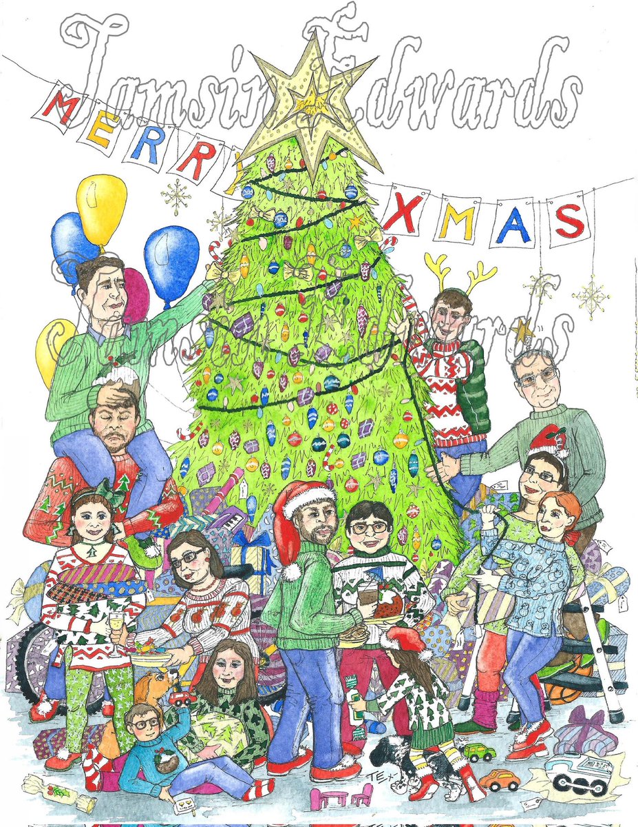 ArtistTamsin's tweet photo. It was much relief that I successfully completed this complex commission in time for Christmas #artwork #artist #illustrationartists https://t.co/YywdDsjOwg