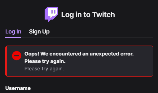 SpyroIsBuns's tweet photo. What's going on with @Twitch? I was mid stream and Twitch just up and died! Won't let me log in either! Kinda  weird https://t.co/I1jpX0jWhb