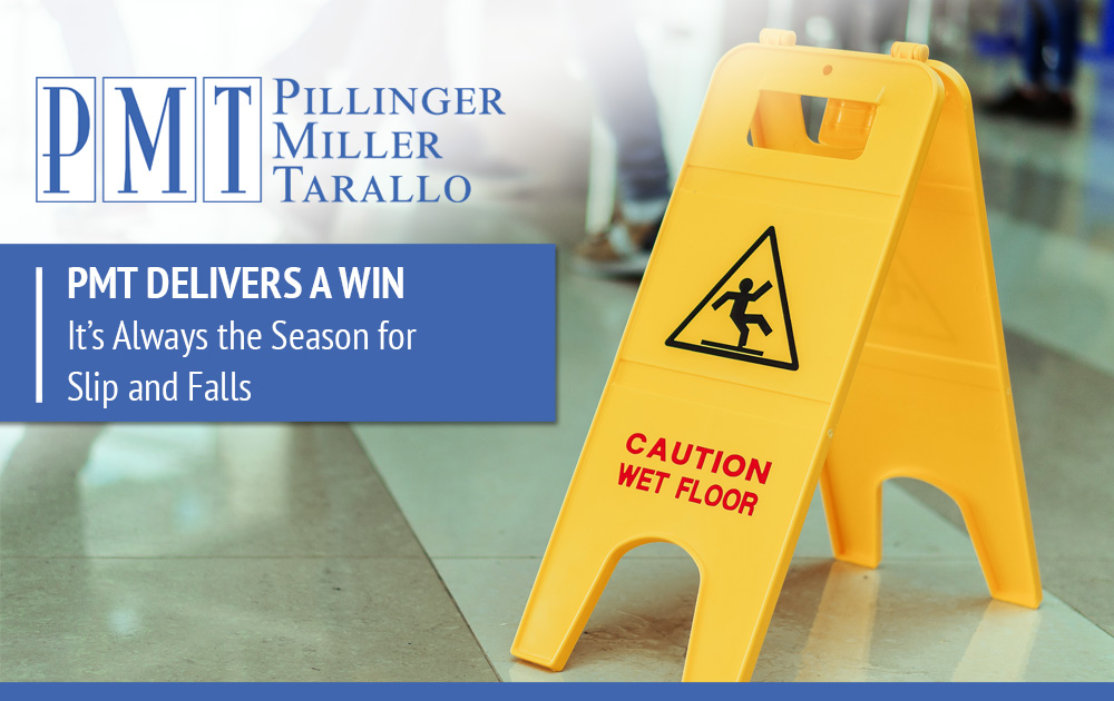 PMT_Law's tweet photo. (PMT Delivers a Win - It’s Always the Season for Slip and Falls) has been published on PMT - Pillinger Miller Tarallo - https://t.co/UZ2sXnk2Fy https://t.co/S7jFMIuR05