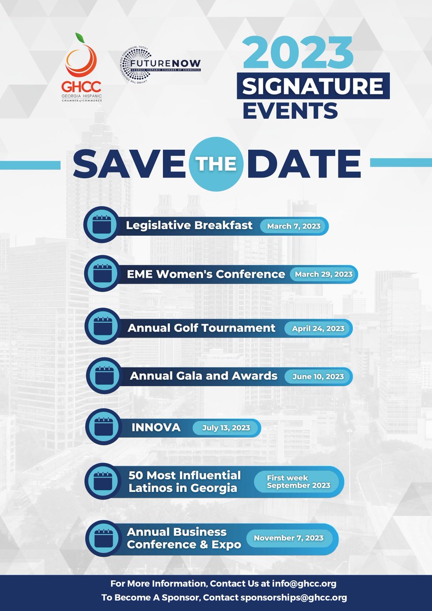 GHCC_news's tweet photo. 🗓️Mark your calendars and start planning now! We have some fantastic events coming up in 2023, and we can't wait to share them with you. Save the date and stay tuned for more details.⁣⁣
What event are you planning on attending this year?👇
⁣⁣
#AtlantaEvents #ATLNetworking https://t.co/wuvfnm0xyQ