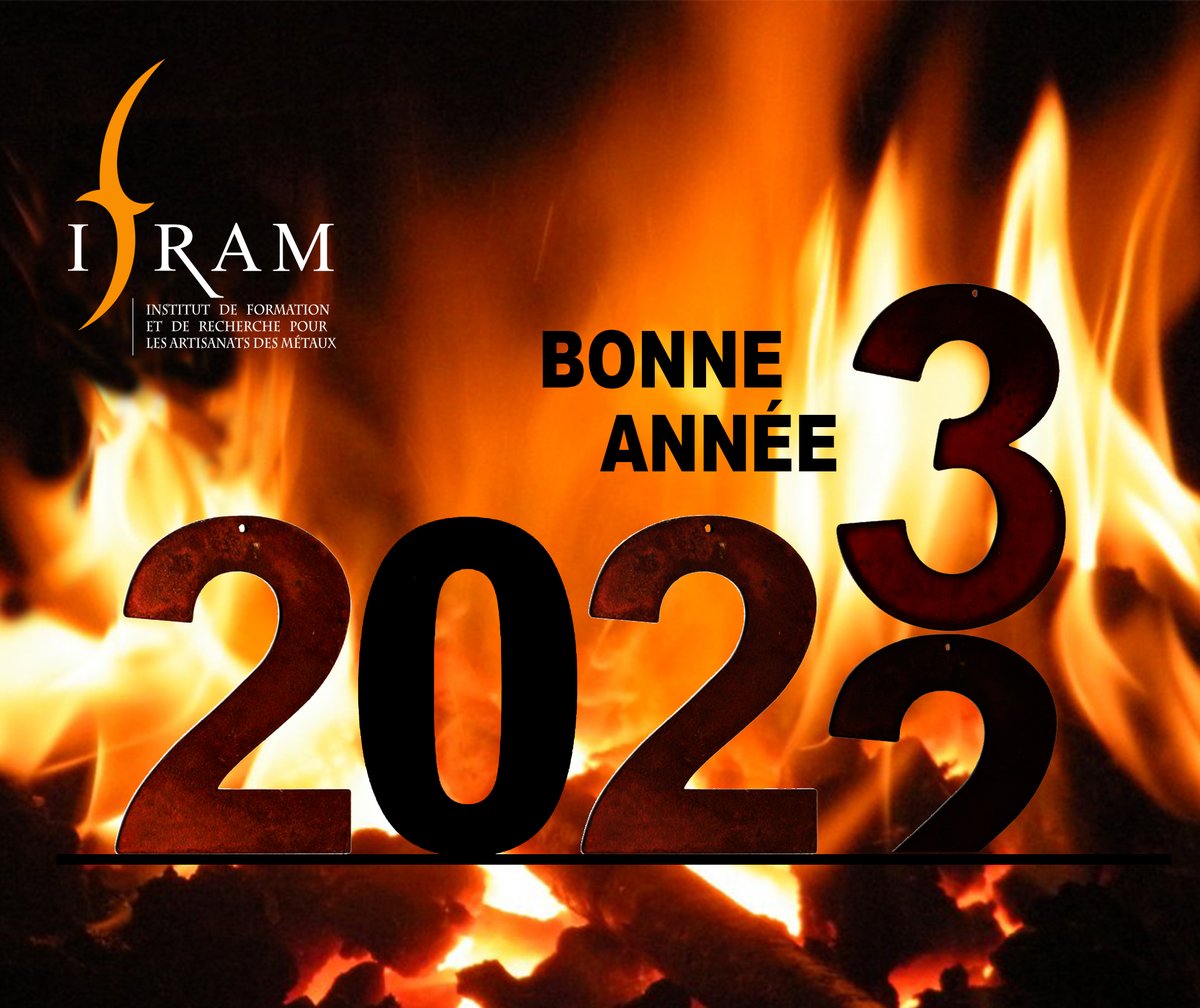 L'IFRAM vous souhaite une excellente année
2023, santé, travail, famille que cette année vous soit
exceptionnelle.
#metal #metiersdart