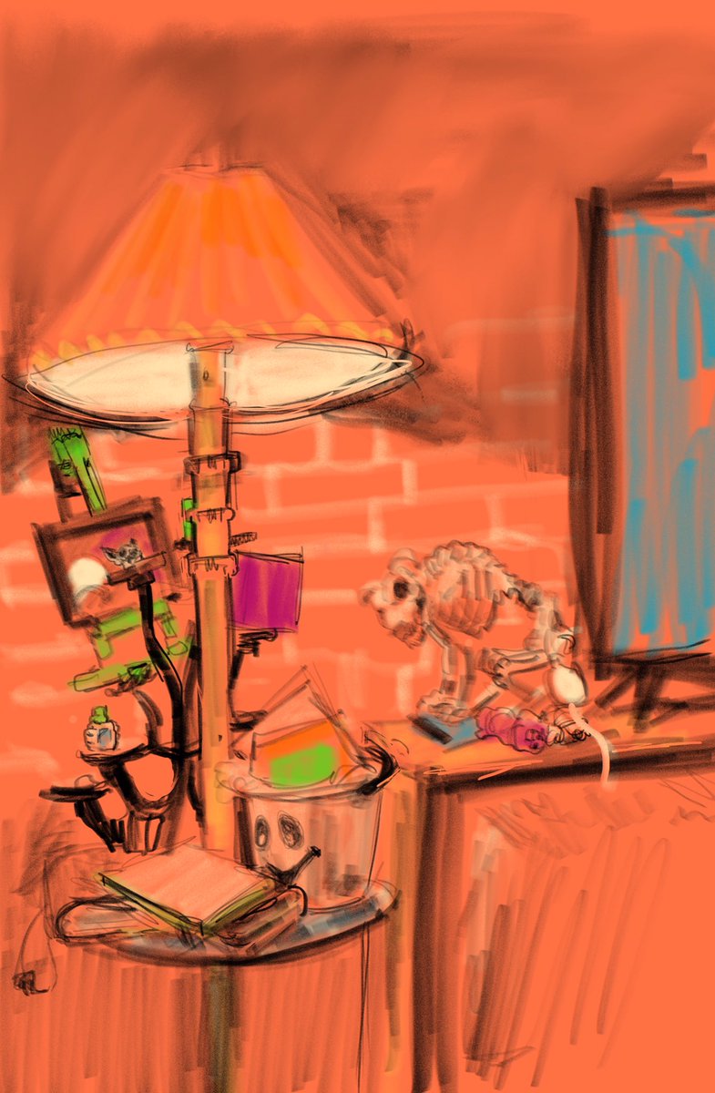 6IRLPOPE's tweet image. #adobefresco still life practice with color #digitalart #timelapsedrawing