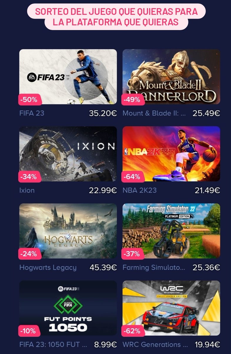 SugusSusanaTW's tweet photo. 🎁 SORTEO DEL JUEGO QUE QUIERAS PARA LA PLATAFORMA QUE QUIERAS 🎁

Para participar:

➡️ Follow @SugusSusanaTW
➡️ RT a este tweet
➡️ Selecciona el juego que quieras en el siguiente link: https://t.co/Hi00wydyRx

Termina a final de mes, mucha suerte a todos 🍀💜 https://t.co/zRbGvL6Rds