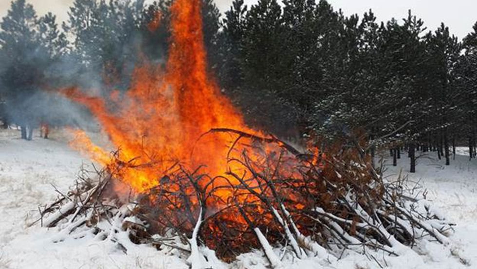 FireNederland's tweet photo. You may see smoke today in our area as a result of slash pile burns by USFS and County resources. These are controlled burns to remove leftover brush and branches from thinning projects. 
Areas include:
FS 606 &amp; Magnolia
Caribou Ranch Open Space
Sherwood Creek https://t.co/Ut338lckKA