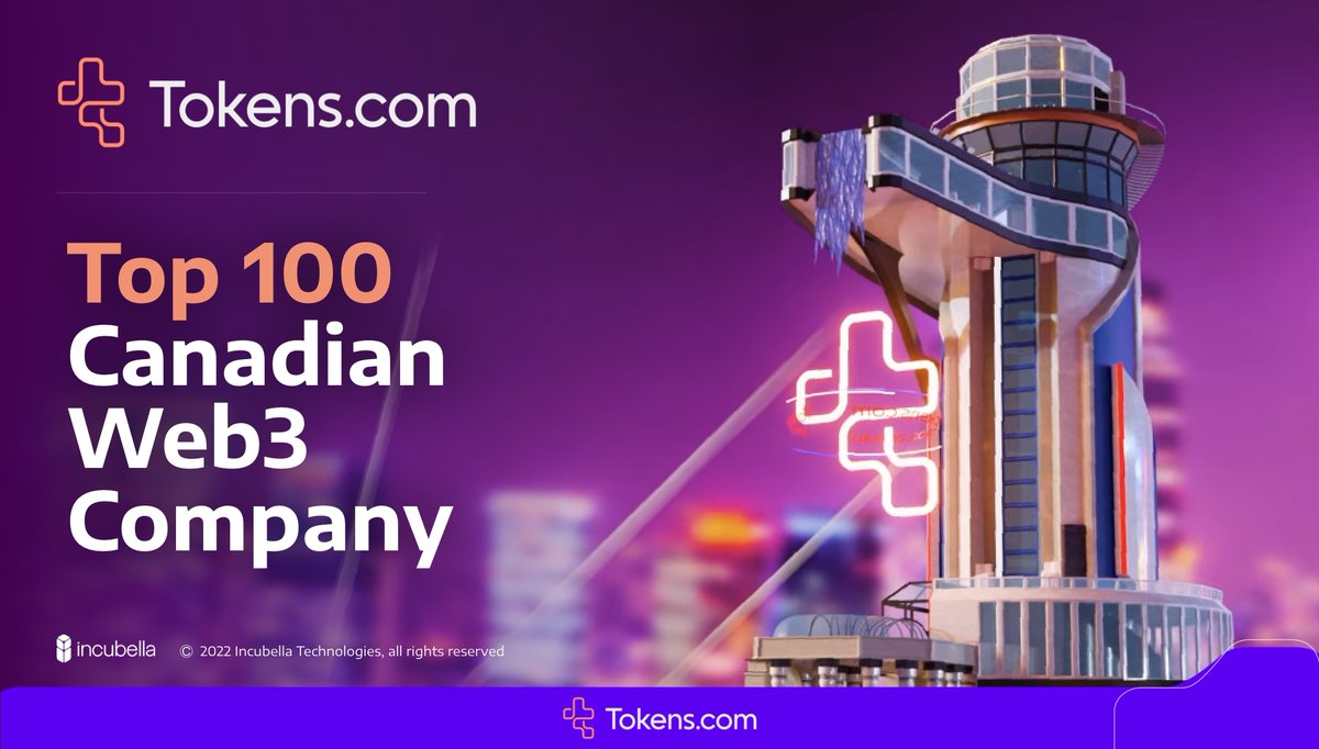 In <a href="/incubellatech/">incubella</a>'s "2022 Canadian Web3 Landscape" report, Tokens.com was named as one of the Top 100 Canadian Web3 companies! We are honoured to be mentioned and committed to continually investing in the web3 ecosystem. $COIN.n $SMURF