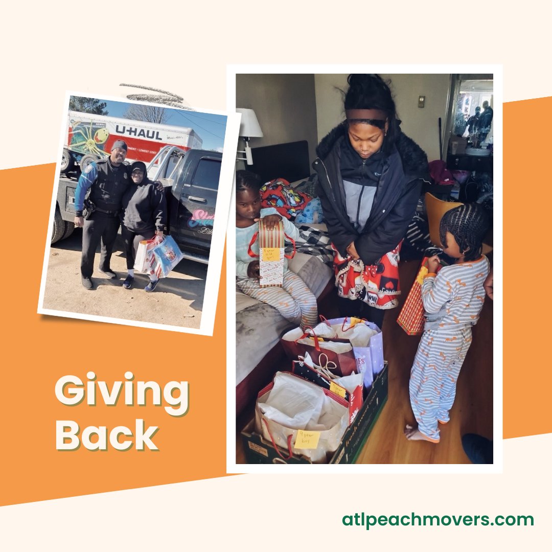 Our owner is a true giver at heart, taking any opportunity to step in and give. We recently partnered with the Delaunay county police department to help a family in need. It's through giving that we receive our blessings! 

#atlanta #movers #atlantapeachmovers #moving #movingday