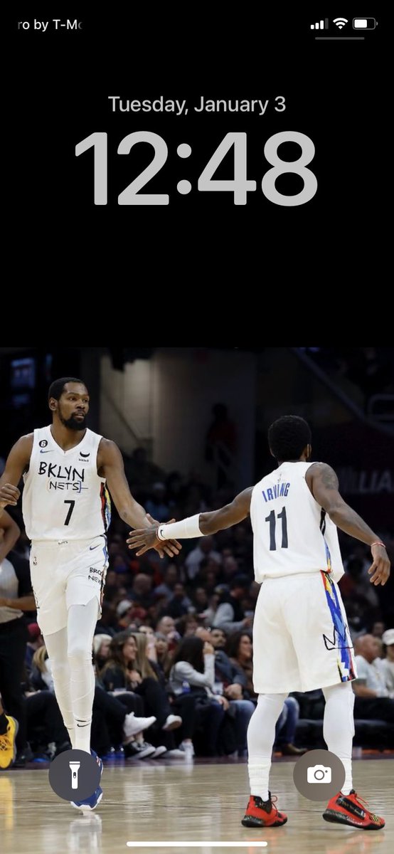 JmelDaMuscle's tweet image. ⁦@BrooklynNets⁩ ⁦@KDTrey5⁩ ⁦@KyrieIrving⁩ current Lock Screen #LetsGoNets!!!!