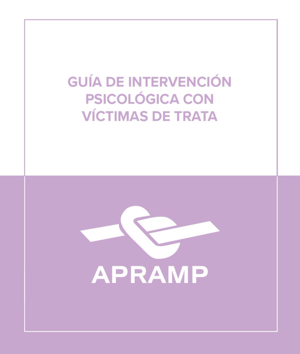 APRAMP's tweet photo. La 📔Guía de intervención psicológica con víctimas de trata pone el enfoque y el acento en la persona, mujer o niña sujeto de derechos, que desde el momento en que inicia su proceso de recuperación ya no es “víctima”, es “superviviente”. #ContraLaTrata

🌐 https://t.co/MKYHhJwfSP https://t.co/tm4x5GviNW