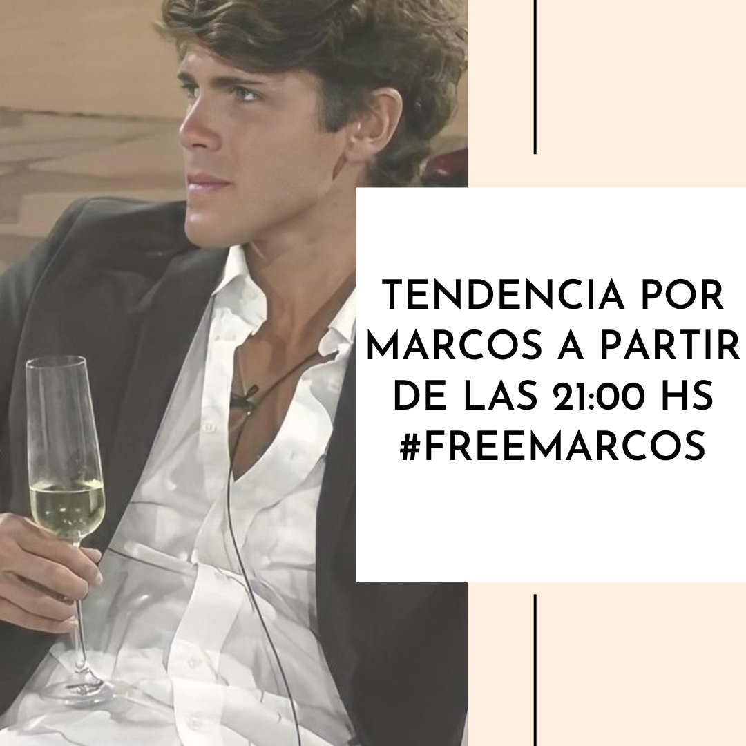 lovelycharmingz's tweet photo. Hoy a partir de las 21:00 vamos a iniciar la tendencia #FREEMARCOS es 1 de los que más contenidos da 24/7 en pluto pero que a la hora de mostrar tapes en las galas es censurado ya que en varias oportunidades quisieron bajar su protagonismo
#GH22 #GH23 #GH2022 #GH2023 #MarcosGH22 https://t.co/XZusNEvb9u