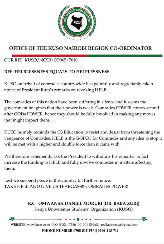 MapemaNdioBest's tweet photo. We don't want sijui National Chieta! We want HELB wacha tubaki na hii HELB kidogo tunayo. We don't want alot of HOPE! Comrades are dying out of depression, from hunger to lack of fees. You want them to die faster? https://t.co/3rVm3VYbIU