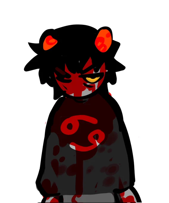 No one really talks about the potential Carrie moments karkat might have experienced on his planet. #homestuck #HOM3STUCK 