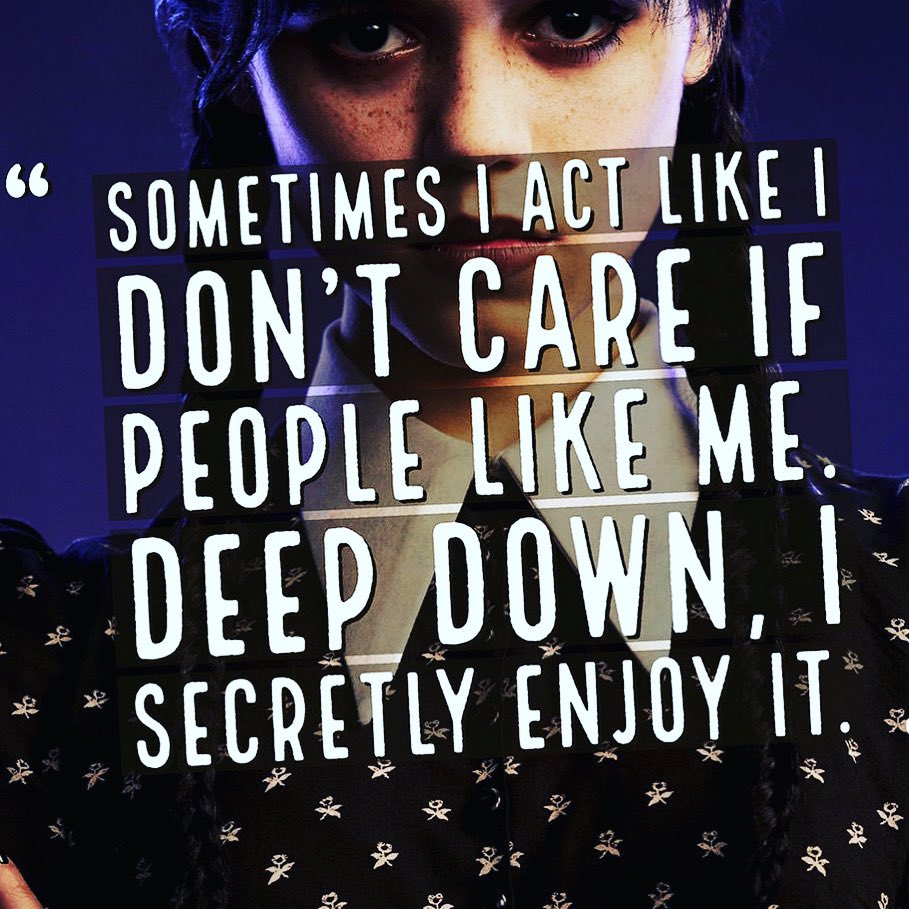 zendayacentral's tweet photo. Words to live by. 
#quote #wednesdayaddams https://t.co/mc45g8LuZQ