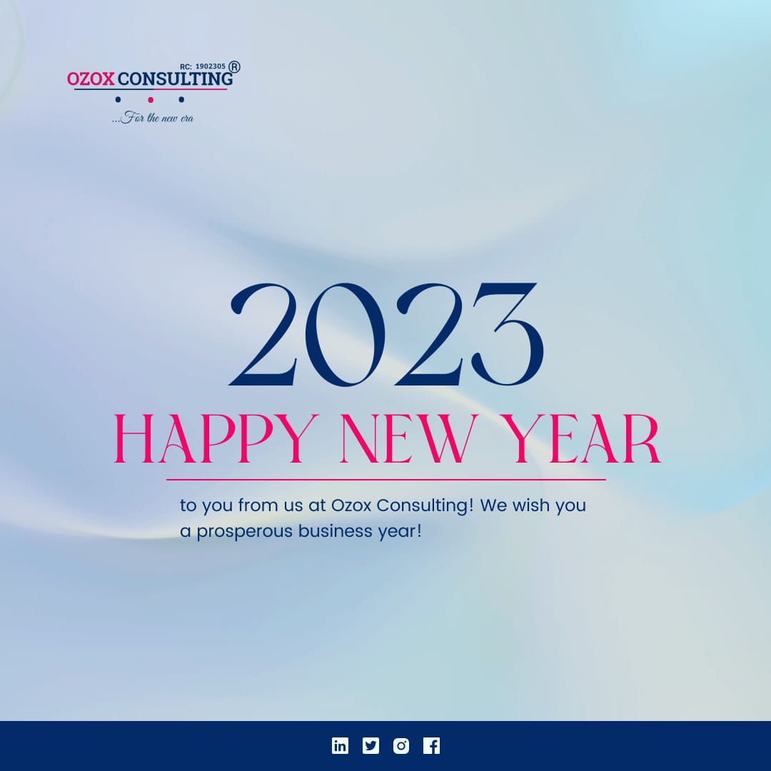 OzoxConsulting's tweet photo. #2023, THE YEAR OF COMPETITIVE EDGE!
We wish you a prosperous business year!

#2023
 #OzoxConsulting https://t.co/iDACsImt2r